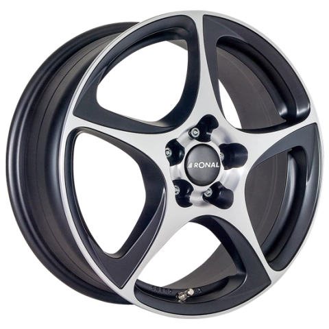 Ronal R53 W8 R18 PCD5x120 ET30 DIA82 matt black front diamond cut